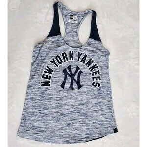 Girl's New York Yankees Navy Blue And Grey Back Tank Top MLB USA Baseball